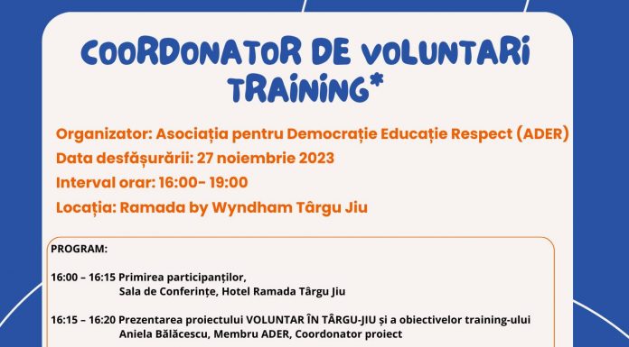 Training de voluntariat, organizat de ADER Târgu Jiu