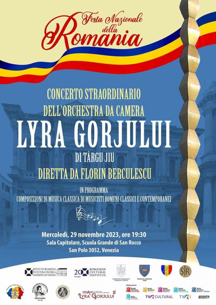 Orchestra ,,Lyra Gorjului” susține astăzi un concert la Veneția