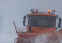 Deszăpezire la Rânca, după viscol