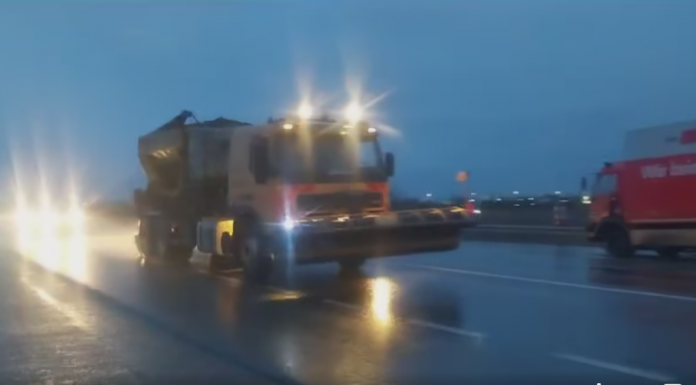 Târgu Jiu: Lapoviță și ninsoare