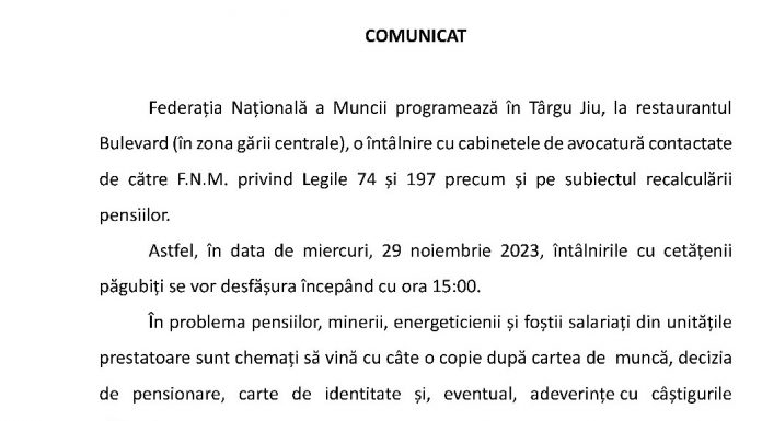 Târgu Jiu: Salariați și foști salariați ai CEO, o nouă întâlnire cu avocații
