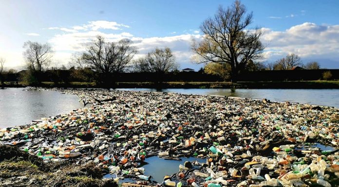 FOTO, Jiu: Insule de PET-uri, prinse în ”sisteme-capcană”