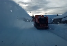VIDEO, Novaci – Rânca, strat gros de zăpadă