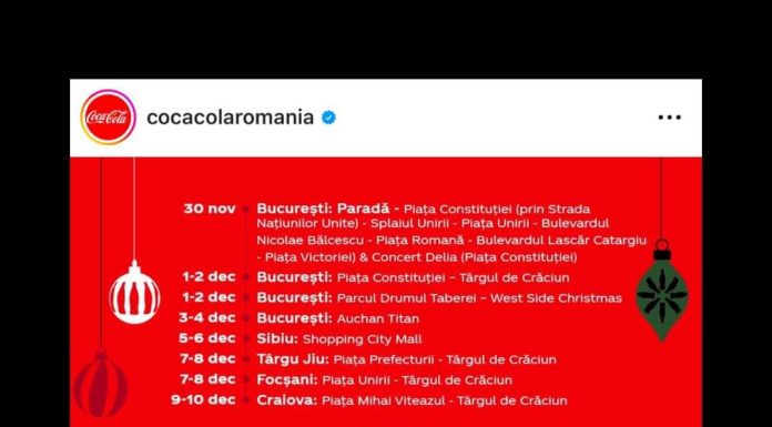 Caravana Coca-Cola ajunge la Târgu Jiu săptămâna viitoare