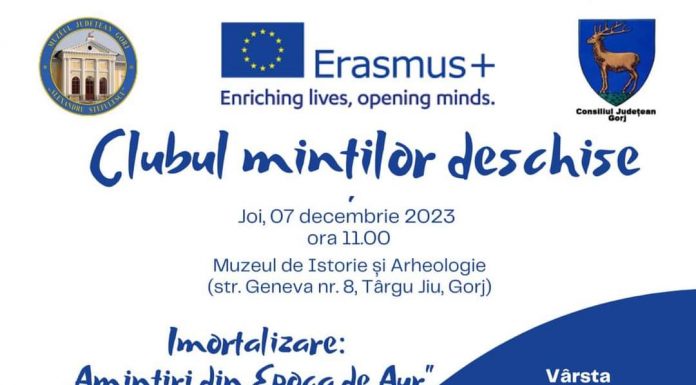 O nouă ediție a Clubului minților deschise, la Muzeul Județean