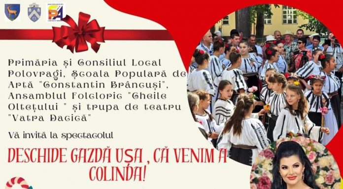 Spectacol de folclor și bal, de Crăciun, la Polovragi