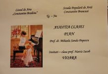 Liceul de Arte Târgu Jiu, gazda unui recital de pian