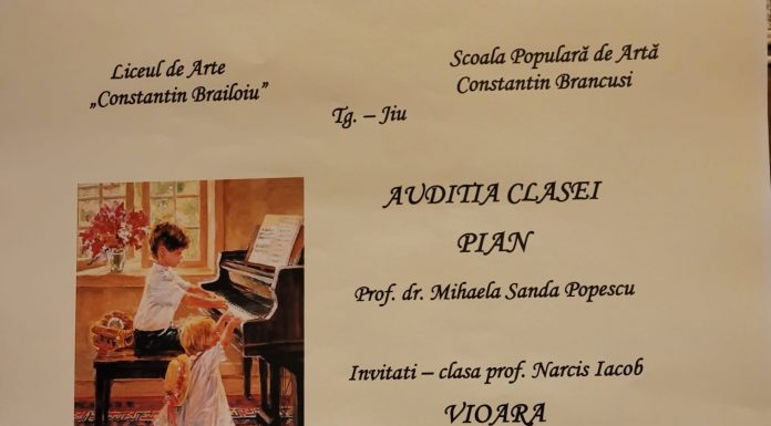 Liceul de Arte Târgu Jiu, gazda unui recital de pian