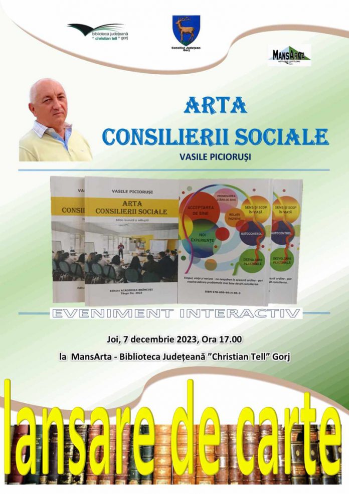 Un nou volum semnat Vasile Picioruși, lansat la Biblioteca Județeană Gorj