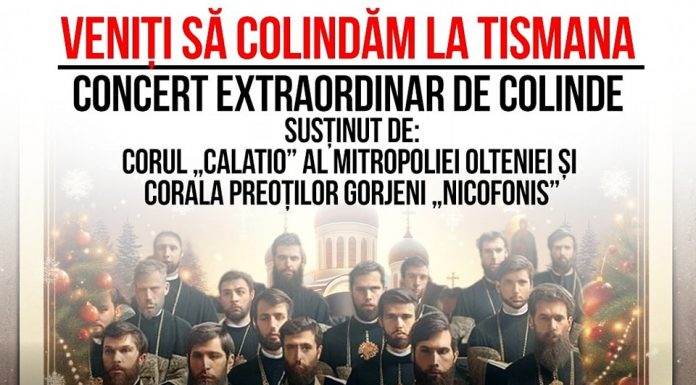 Corul Mitropoliei Olteniei va susține un concert de colinde la Tismana
