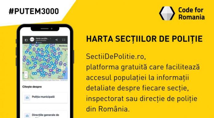 S-a lansat prima hartă a secțiilor de poliție din România