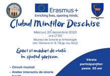 O nouă ediție a Clubului Minților Deschise, astăzi, la Muzeul Județean Gorj