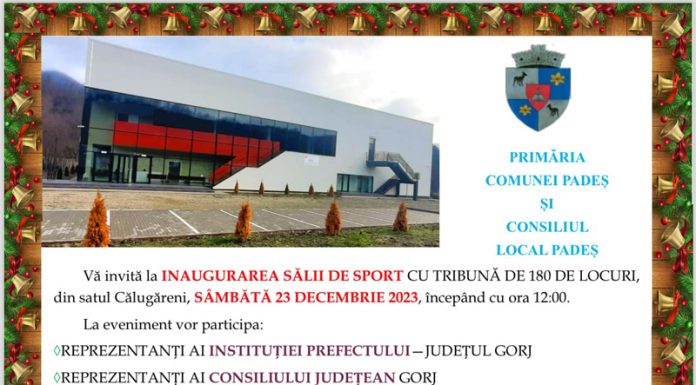 Sală de sport, inaugurată cu un spectacol folcloric