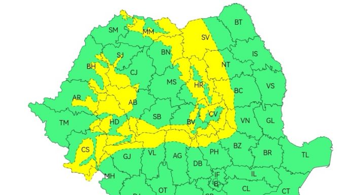 Cod galben de viscol pentru nordul județului Gorj