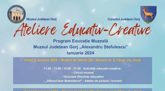 Reîncep activitățile de educație muzeală, la Muzeul Județean Gorj