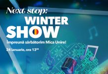 Spectacol folcloric la mall-ul din Târgu Jiu, de Mica Unire