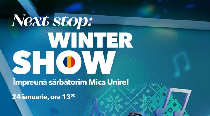 Spectacol folcloric la mall-ul din Târgu Jiu, de Mica Unire