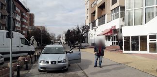 Bătrân amendat la Târgu Jiu. A intrat cu mașina în zona pietonală