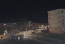 VIDEO, Târgu Jiu, acum: Zeci de camioane se îndreaptă spre centru