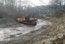 FOTO, Turcinești: Pârâul Cartiu, decolmatat