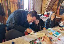 Mărțișoare confecționate în biserică