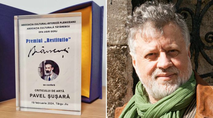 Premiul Național „Restitutio. Brâncuși”, acordat în anul 2024, criticului de artă Pavel Șușară