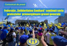 Solidaritatea Sanitară continuă protestele
