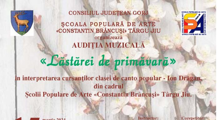 Spectacol de canto al tinerilor artiști, la Muzeul Județean