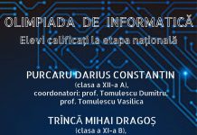 Patru elevi de la „Ecaterina”, calificați la etapa națională a Olimpiadei de Informatică
