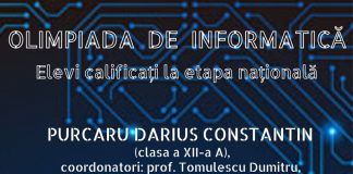 Patru elevi de la „Ecaterina”, calificați la etapa națională a Olimpiadei de Informatică
