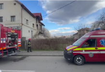 FOTO, VIDEO| Târgu Jiu: Incendiu lângă blocurile de pe str. Lotrului