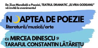 „Noaptea de poezie”, la teatrul din Târgu Jiu. Invitat: Mircea Dinescu