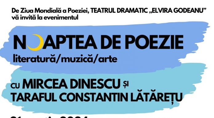 „Noaptea de poezie”, la teatrul din Târgu Jiu. Invitat: Mircea Dinescu