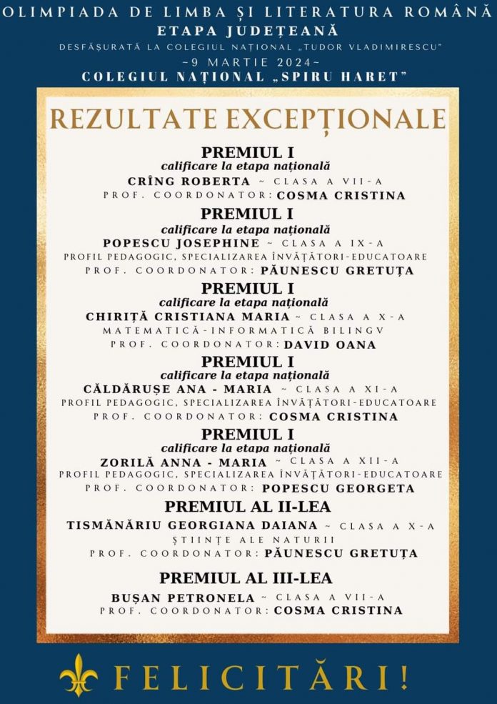 rezultate exceptionale