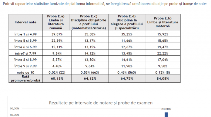 REZULTATE Simulare Bac 2024