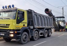 Târgu Jiu: Se asfaltează bulevardul Ecaterina Teodoroiu
