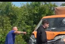 Foto/Video: Accident grav pe DN 6, la Răcarii de Sus