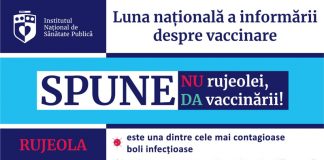 Luna națională de informare despre vaccinare: „Spune NU rujeolei, spune DA vaccinării!”