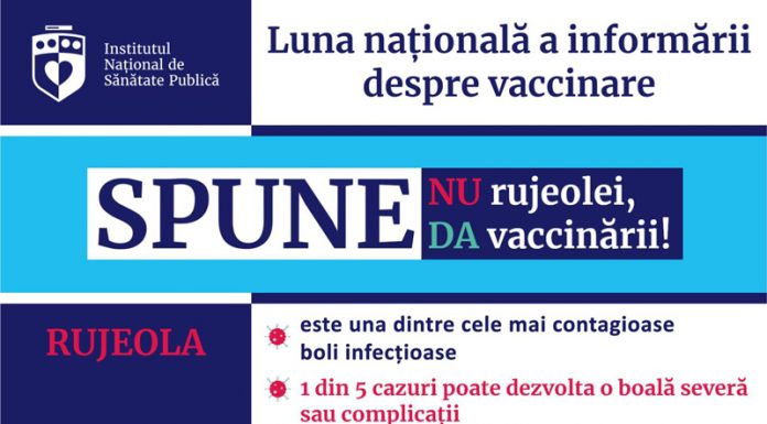 Luna națională de informare despre vaccinare: „Spune NU rujeolei, spune DA vaccinării!”