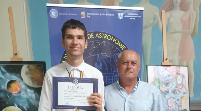 Medalie de aur pentru un elev de la „Ecaterina”