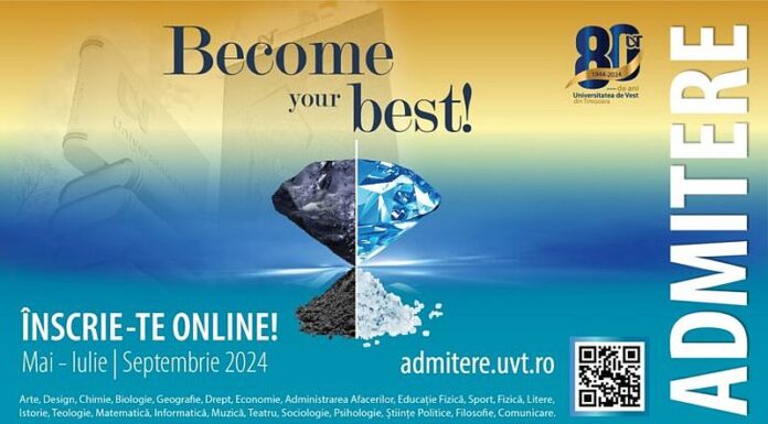 Comunicat de presă – Universitatea de Vest din Timișoara deschide platforma online de admitere pentru înscrierea candidaților