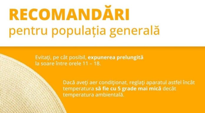 Recomandări ale Ministerului Sănătăţii pe perioada caniculei