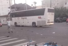 Motociclist lovit de o mașină, în zona Autogării Târgu Jiu