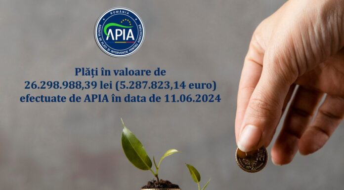 APIA: Plăți de peste 5 milioane euro pentru Campania 2023