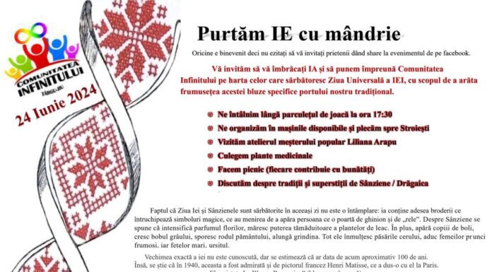 Ziua Universală a IEI, sărbătorită de Comunitatea Infinitului din Târgu Jiu