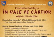 Festival folcloric cu intrare gratuită, mâine, la Turcinești