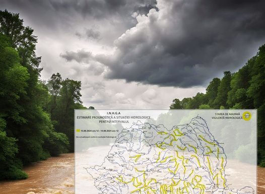 Cod galben de viituri. Jiul, risc de depășire a cotelor de atenție