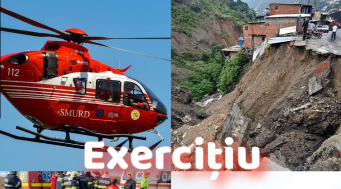 Bumbești Pițic: Exercițiu de amploare al ISU Gorj. Alunecare de teren și accident grav, situație ipotetică