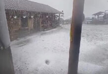 Strat gros de grindină pe Transalpina! Băcița Mărioara n-a mai văzut așa ceva!