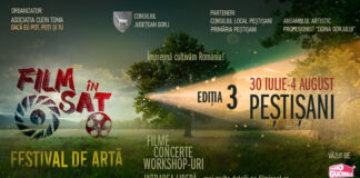Festivalul ,,Film în Sat” se deschide de astăzi la Peștișani. Muzică bună, ateliere de creație și proiecții incendiare de filme